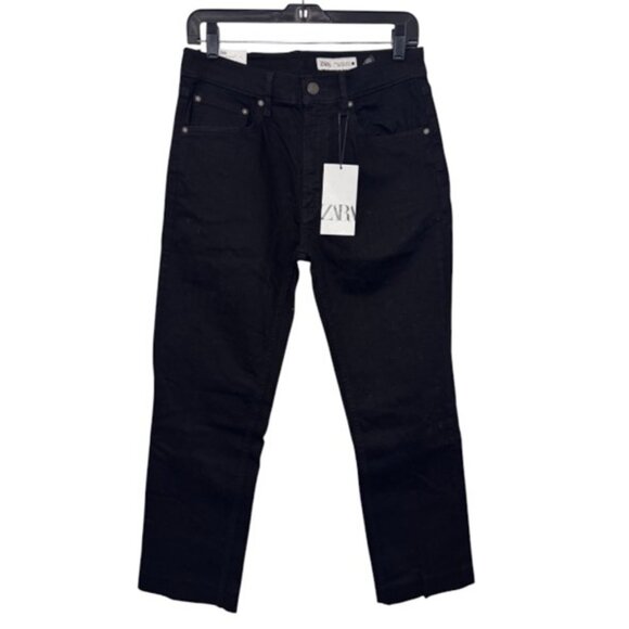 Zara black slim bootcut leg high rise jeans size 8 NWT - Picture 2 of 11